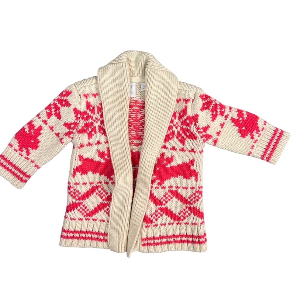 Gap Kids Sarah Jessica Parker Fair Isle Knit Sweater‎ Open Cardigan 18-24 Months
